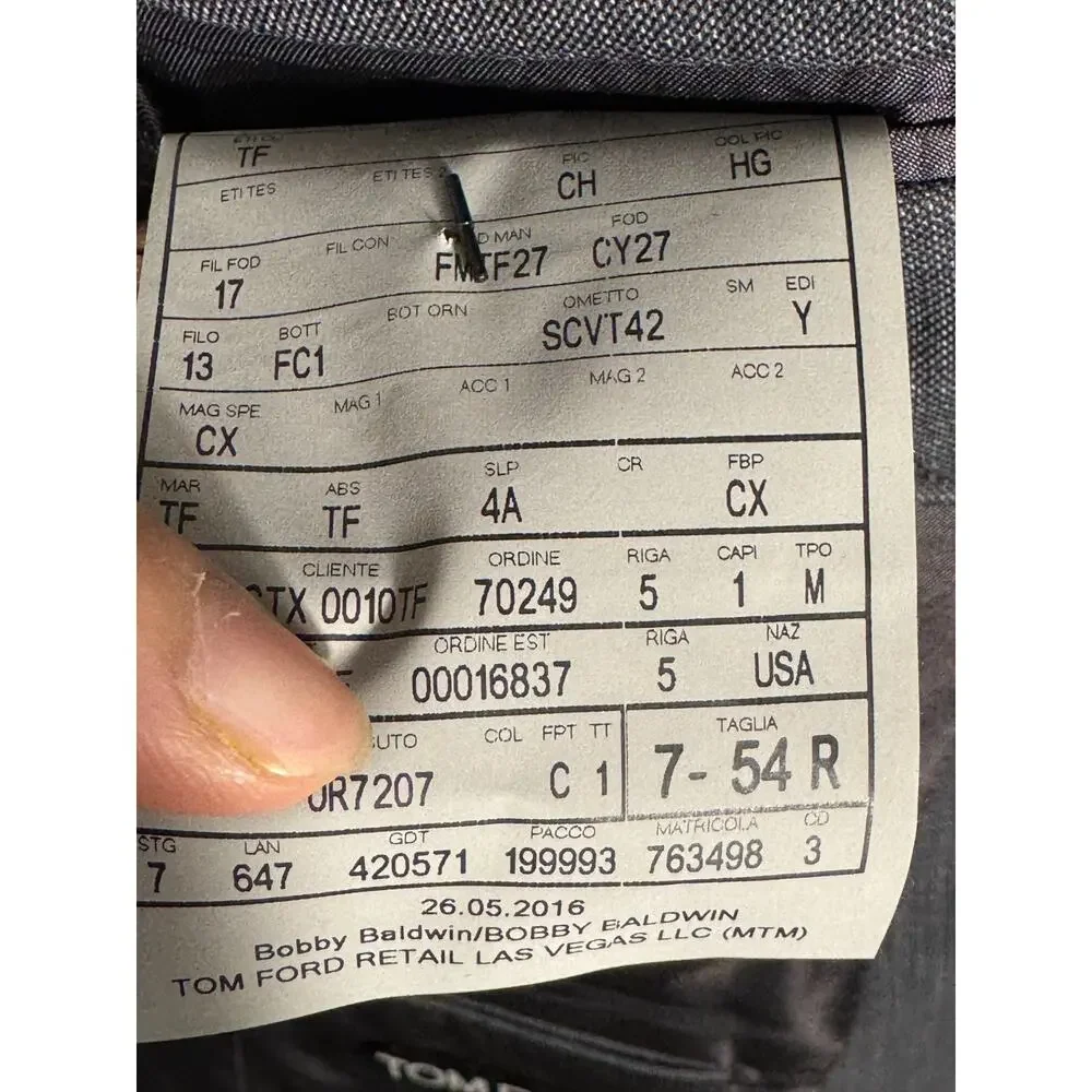 Tom Ford Gray Checked 2Pc Wool Suit 54EU 44R US Men's 36x30 trousers